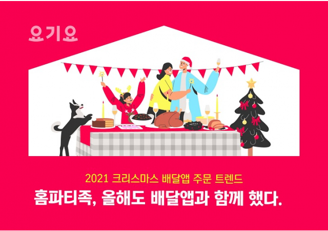 요기요, 2021 크리스마스 배달앱 주문 트렌드 공개!...”올해도 따뜻하게 안전하게! 배달앱과 함께 했다”